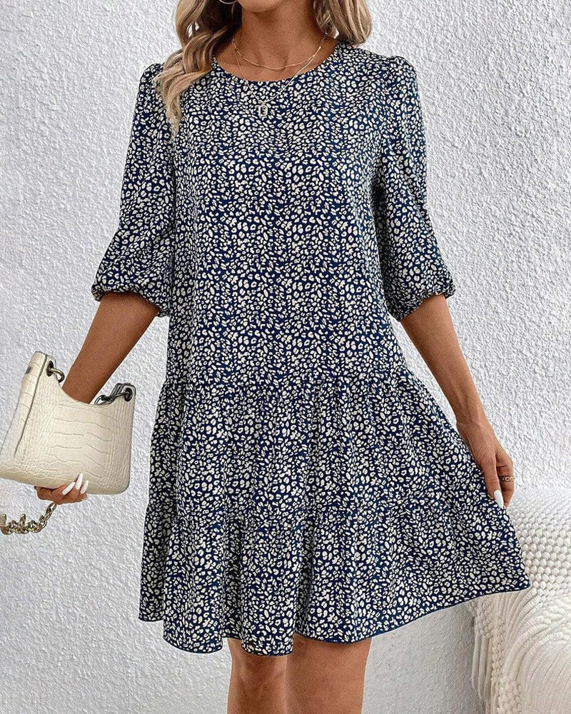 Cassidy - Elegante casual jurk met een ronde halslijn
