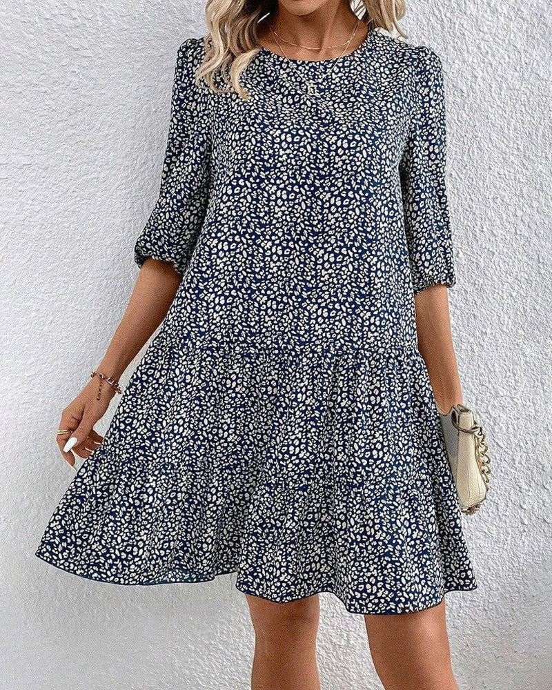 Cassidy - Elegante casual jurk met een ronde halslijn