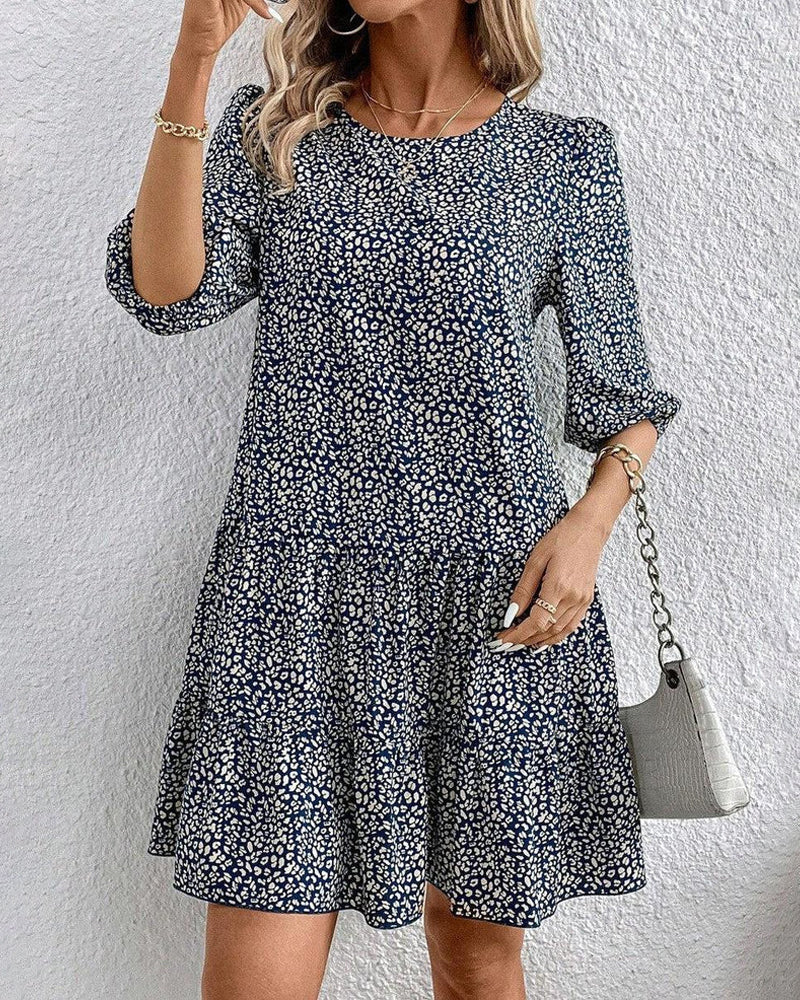 Cassidy - Elegante casual jurk met een ronde halslijn